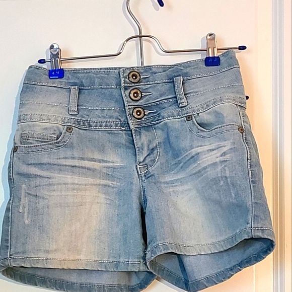 Blue Asphalt Pants - Super Cute sz 5 high waste button fly shorts